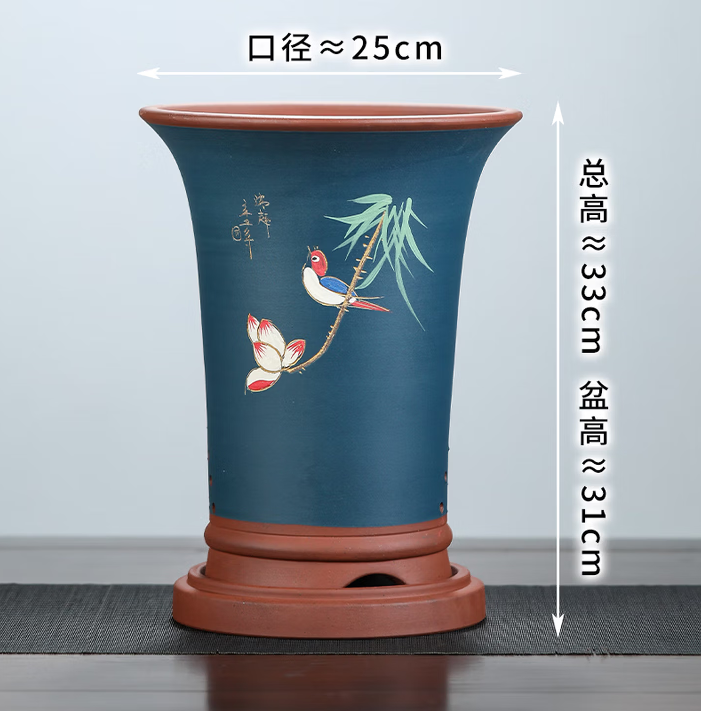 紫砂兰花盆墨兰蕙兰蝴蝶兰君子兰陶瓷特大兰草